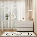 Makeup Desk Rotating Dresser and Desk 6 Drawer Dresser Vanity Makeup