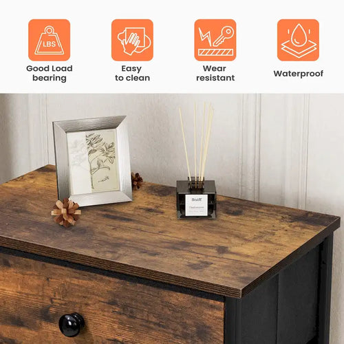 7 Drawers Chest Furniture Storage Tower Organizer Unit for Bedroom