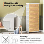 7 Drawers Chest Furniture Storage Tower Organizer Unit for Bedroom