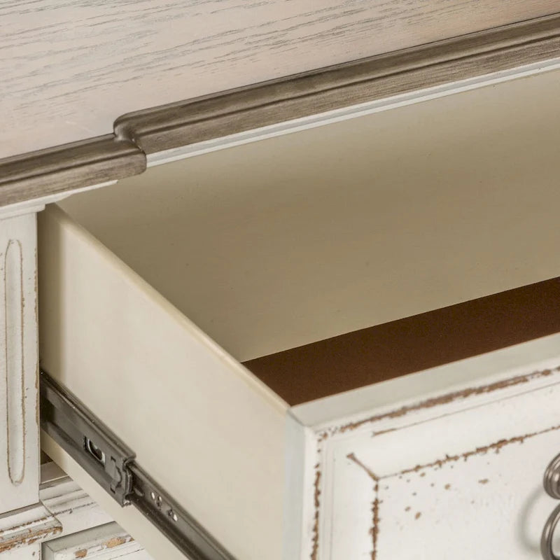 The Gray Barn Abbey Park Weathered Brown & Antique White 5 Drawer Chest