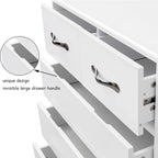 Large storage space dresser with 6 drawers for living room,bedroom