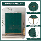 Clihome Wooden 5-Drawer Storage Chest