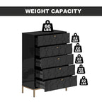 Clihome Wooden 5-Drawer Storage Chest