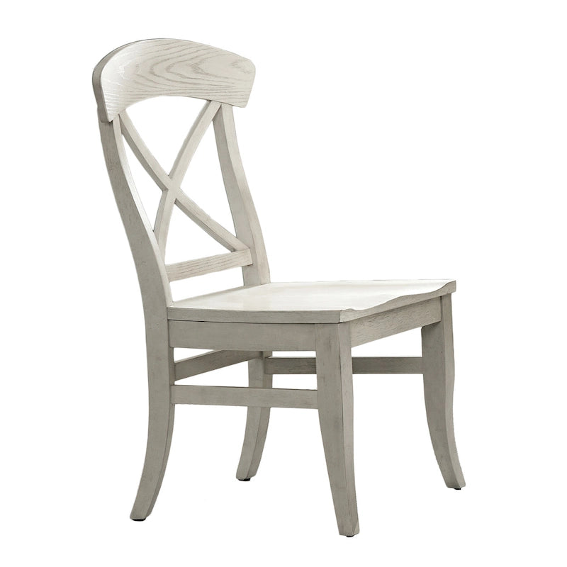 Roundhill Furniture Harola 5-Piece Dining Set, Round Pedestal Dining Table with 18 Leaf, 4 Side Chairs