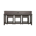 Tanners Creek Grey Console and Stools 4 Piece Bar Table Set