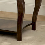 Loss Transitional Oak Faux Leather Accent Bench by Furniture of America