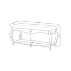 Loss Transitional Oak Faux Leather Accent Bench by Furniture of America