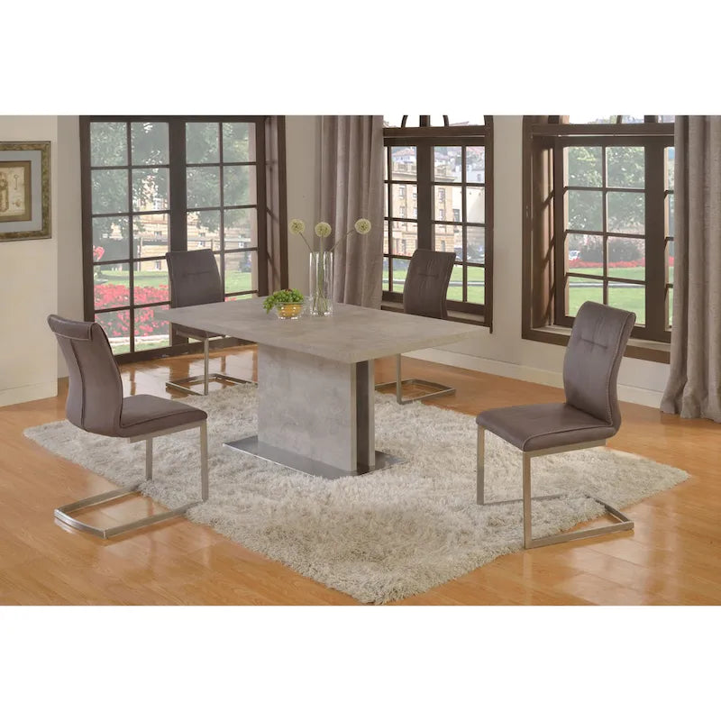 Somette Kalie Cantilever Side Chair with Highlight Stitching, Set of 2