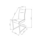 Somette Kalie Cantilever Side Chair with Highlight Stitching, Set of 2
