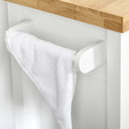 HOMCOM Utility Kitchen Cart, Rolling Kitchen Island with Smooth Rubberwood Top, Narrow Butcher Block Surface on Wheels