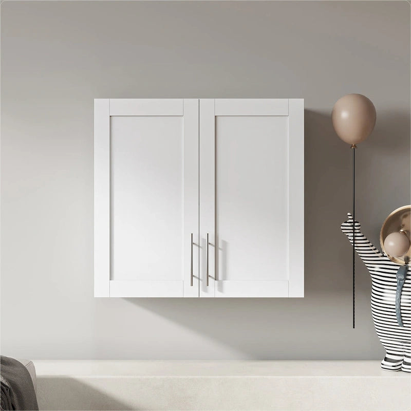 Stackable Storage Cabinet, White
