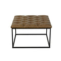 HomePop Draper Square Button-tufted upholstered top Cocktail Ottoman