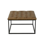 HomePop Draper Square Button-tufted upholstered top Cocktail Ottoman