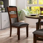 Paur Farmhouse Brown Wood Dining Chairs (Set of 2) by Furniture of America
