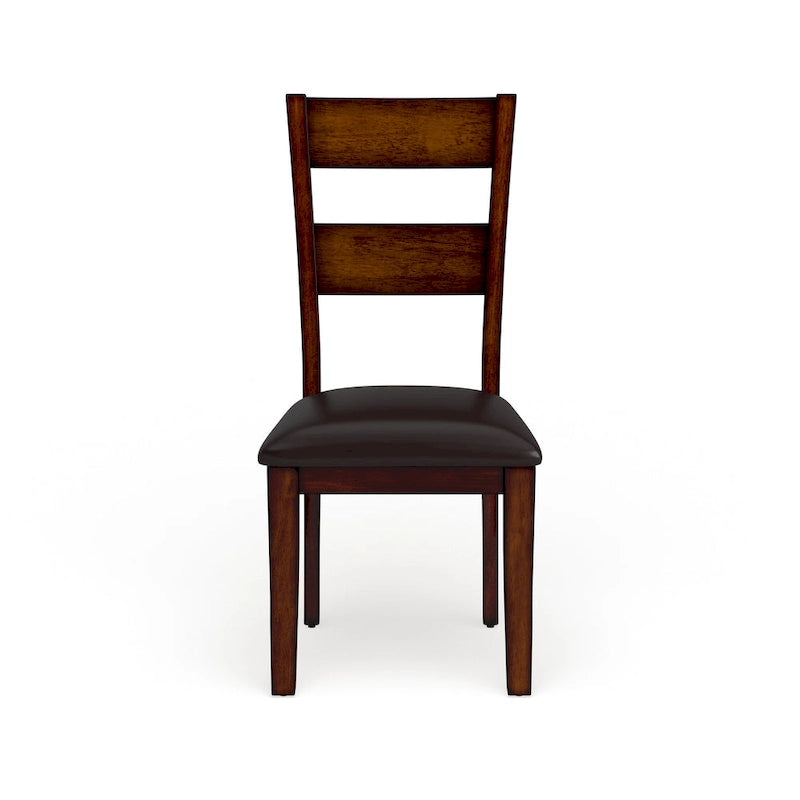 Paur Farmhouse Brown Wood Dining Chairs (Set of 2) by Furniture of America