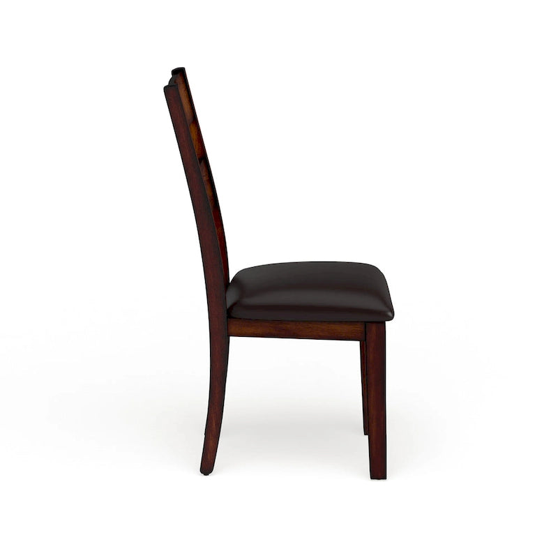 Paur Farmhouse Brown Wood Dining Chairs (Set of 2) by Furniture of America
