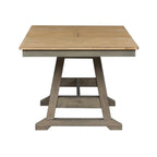 Lindsey Farm Gray and Sandstone 7 Piece Trestle Table Set