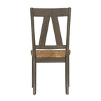 Lindsey Farm Gray and Sandstone 7 Piece Trestle Table Set
