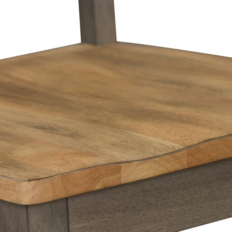 Lindsey Farm Gray and Sandstone 7 Piece Trestle Table Set