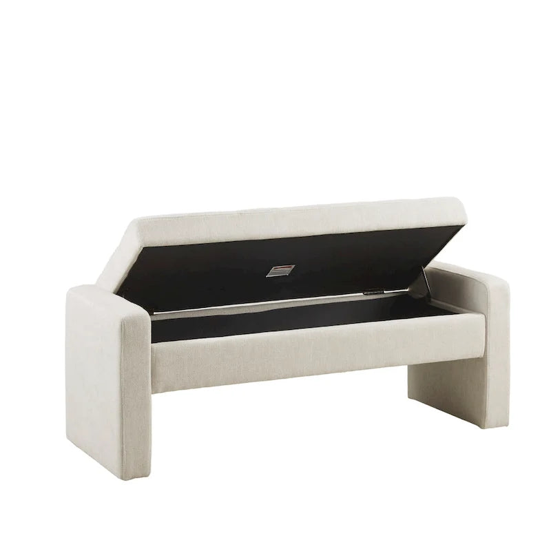 Madison Park Payden Cream Soft Close Storage Bench