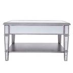 SEI Furniture Wheaton Square Mirror Coffee Table with Shelf