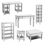 SEI Furniture Wheaton Square Mirror Coffee Table with Shelf