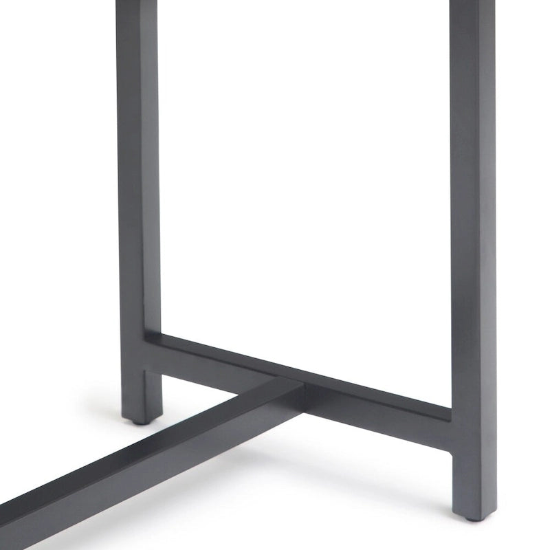 WYNDENHALL Devlin SOLID HARDWOOD and Metal 54 inch Wide Industrial Wide Console Table in Walnut Brown - 54 W x 16  D x 30  H