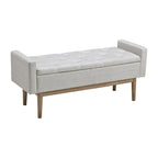 Briarson Contemporary Beige/Brown Storage Bench - 50W x 18D x 18H