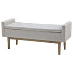 Briarson Contemporary Beige/Brown Storage Bench - 50W x 18D x 18H