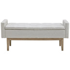 Briarson Contemporary Beige/Brown Storage Bench - 50W x 18D x 18H
