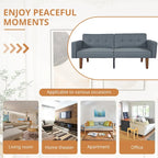 Futon Sofa Bed Memory Foam Couch Sleeper Daybed Foldable Convertible Loveseat