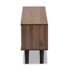 Mallory Two-Tone Walnut Brown and Grey Finished Wood TV Stand