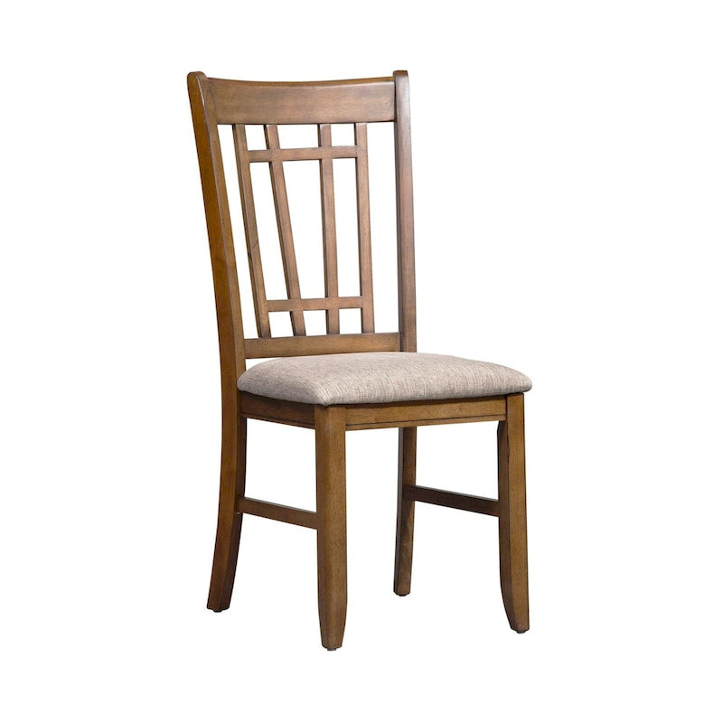 Santa Rosa Antique Honey Lattice Back Side Chair (Set of 2)