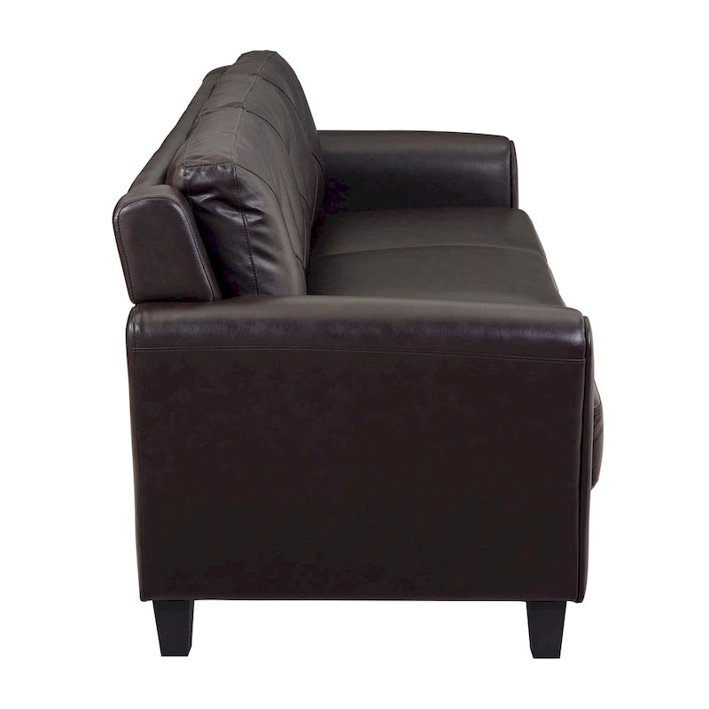 iLounge Harvard Faux Leather Sofa
