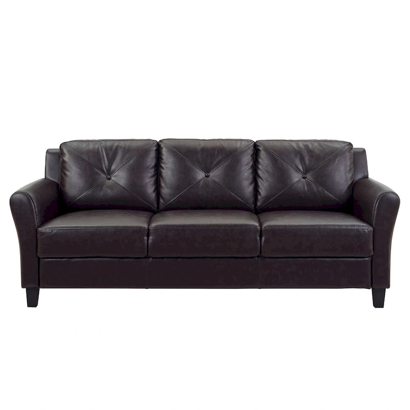 iLounge Harvard Faux Leather Sofa