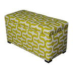 'Angela Embrace' Green Patterned Storage Trunk