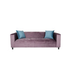 Coast to Coast Sofas Mid Century Modern 3 Seater Sofa Velvet Solid Wood Frame Upholstered