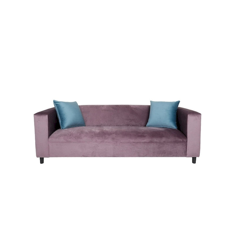 Coast to Coast Sofas Mid Century Modern 3 Seater Sofa Velvet Solid Wood Frame Upholstered
