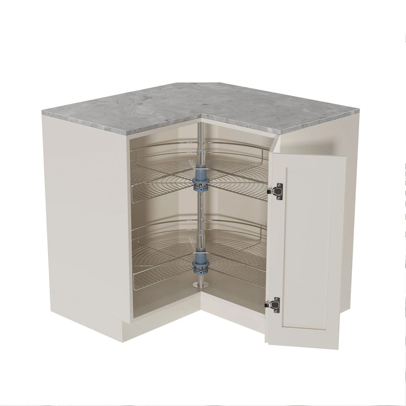 Dowell Lazy Susan 28 Diameter - 270 Degree Double Rack Stainless Steel