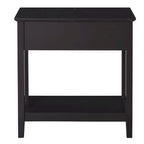 HOMCOM End Side Table in Flip Top Design with Cabinet and Bottom Shelf, Storage Furniture Decoration for Bedroom