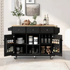 Drop-Leaf Counter top Kitchen Cart ,Kitchen Island with 3 Drawers