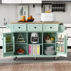 Drop-Leaf Counter top Kitchen Cart ,Kitchen Island with 3 Drawers