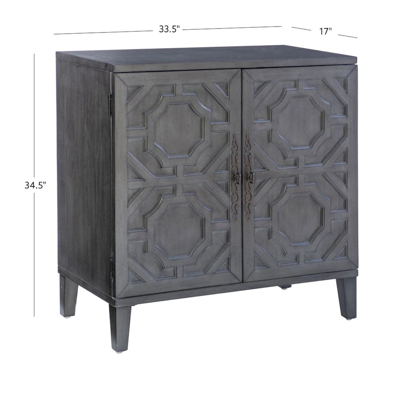 Chanters Solid Wood 2-Door Accent Cabinet