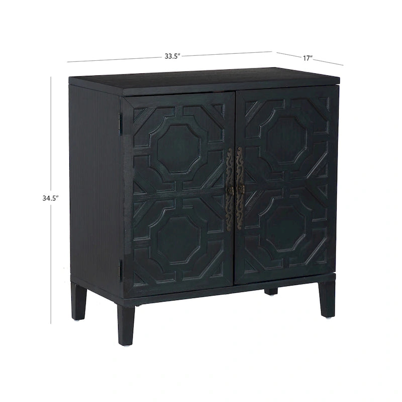 Chanters Solid Wood 2-Door Accent Cabinet