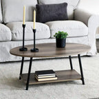 Household Essentials Coffee Table with Storage Shelf