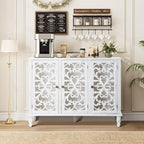Retro Antique Hollow-Carved 3-door Storage Cabinet