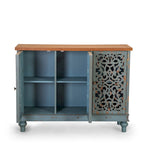 Retro Antique Hollow-Carved 3-door Storage Cabinet