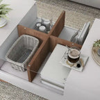 Furniture of America Angelic Contemporary Storage Coffee Table with Glass Insert