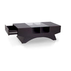 Furniture of America Angelic Contemporary Storage Coffee Table with Glass Insert