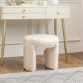 Adeco Ottoman Small Teddy Low Foot Stool Vanity Stool
